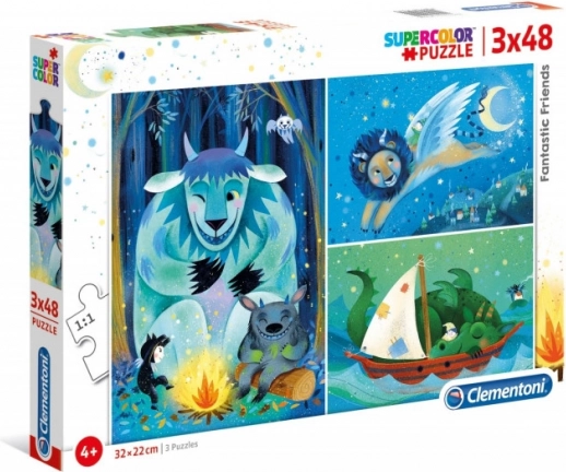 Puzzle 3x48 piese Prieteni Fantastici