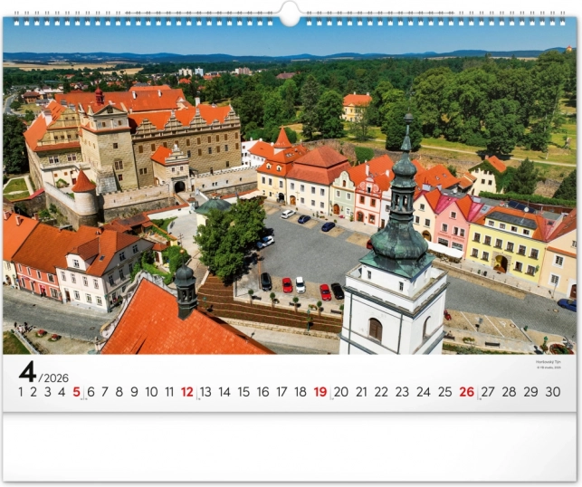 Calendar de perete Panoramata Cehia 2026