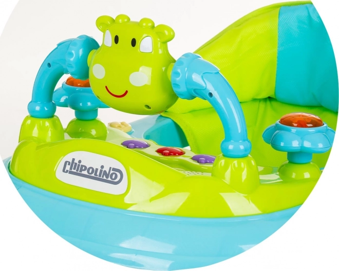 Choditor interactiv Chipolino Little Cow albastru, verde