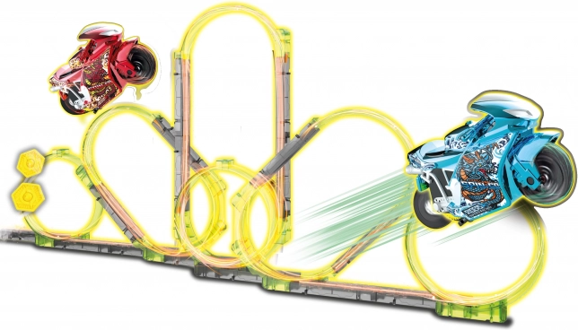 Spin and Build super pistă cu două motociclete