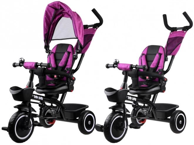 Tricicletă pentru copii Tiny Bike 3 în 1 cu parasolar – roz