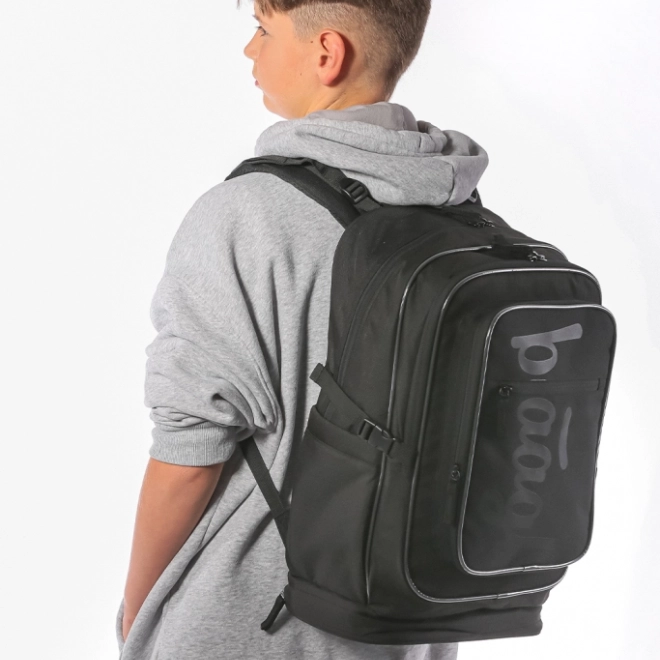Set școlar BAAGL: Rucsac, Penar și Săculeț Cubic Uni Negru