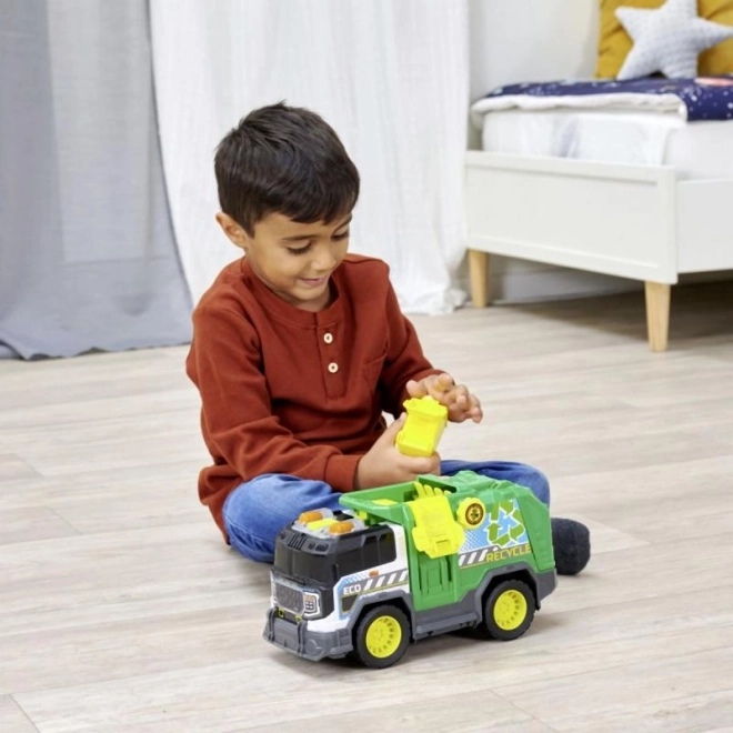 Camion de gunoi verde 30 cm