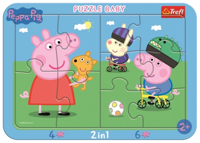 Puzzle ramkă - Peppa Pig