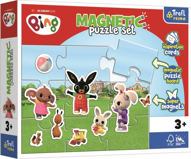 Set puzzle magnetic Trefl lumea magică a iepurașului Bing