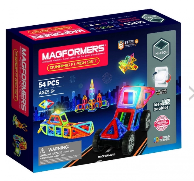 Klocki magnetice Magformers dinamic flash 54 de piese