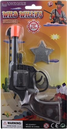 Pistolă cu capse și insignă