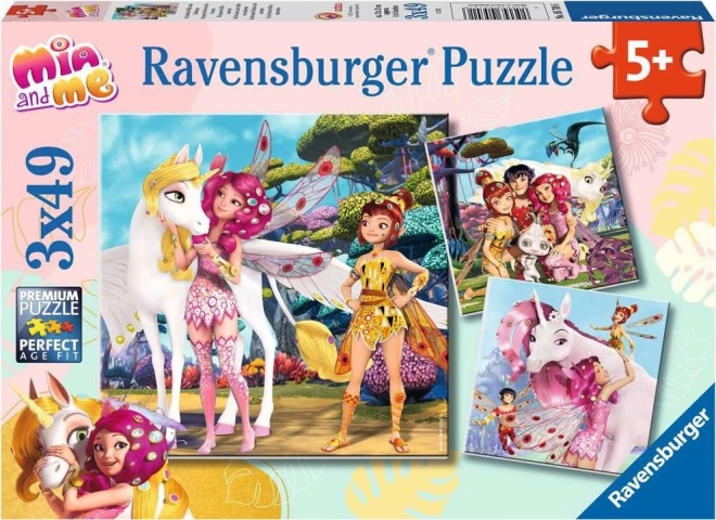 Puzzle Ravensburger Mia și Eu 3 în 1