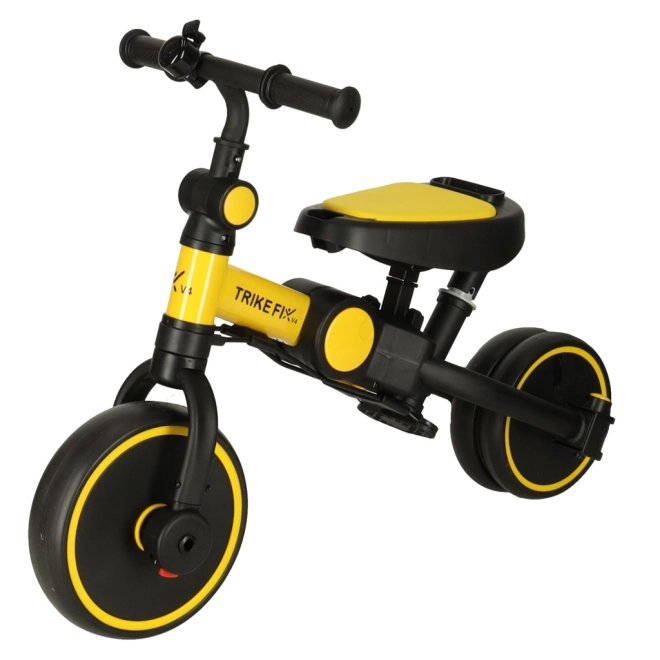 Tricicletă multifuncțională cu copertină Trike Fix V4 – Galben-negru