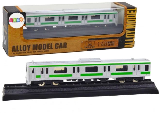 Model colectabil tren metalic argintiu 1:48