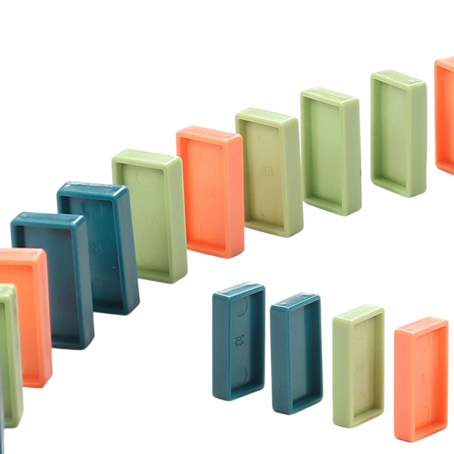 Tren colorat Dino cu domino WOOPIE