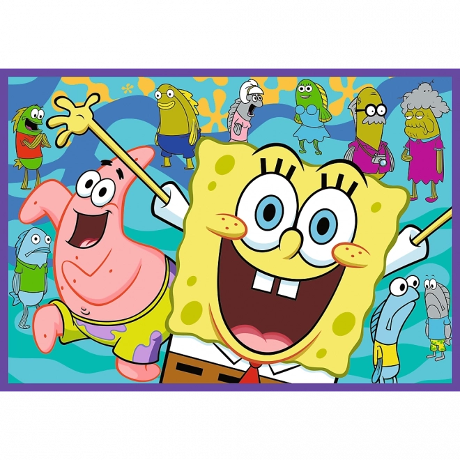 Puzzle 4x250 Lumea nebună a lui Sponge Bob