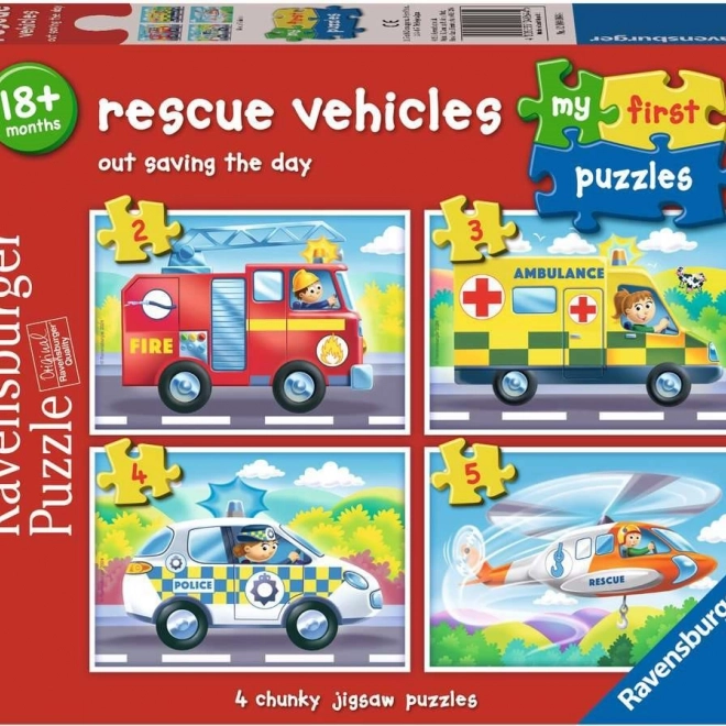 Ravensburger puzzle-ul meu primul: Vehicule de salvare 4 în 1