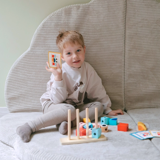 Puzzle din lemn Krab Tooky Toy Pastelat