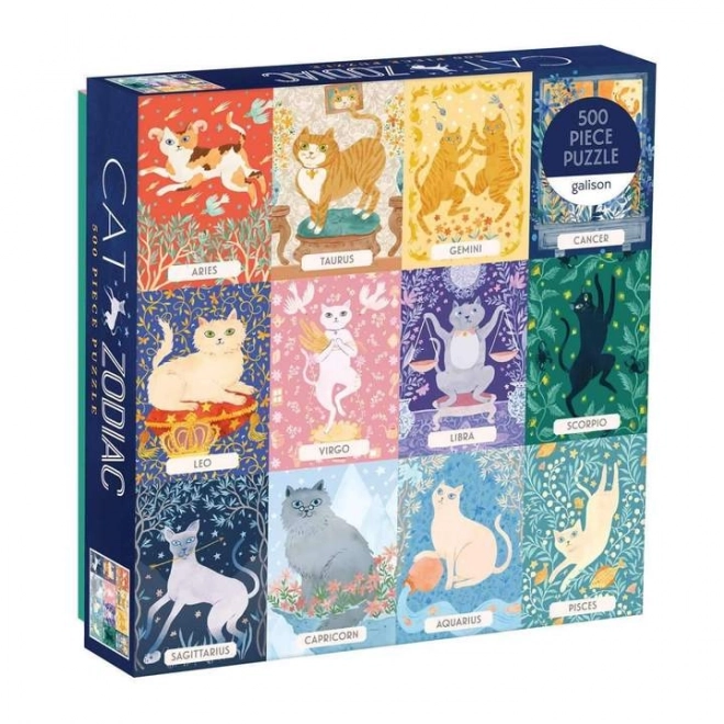 Puzzle Galison zodiacul pisicilor 500 piese