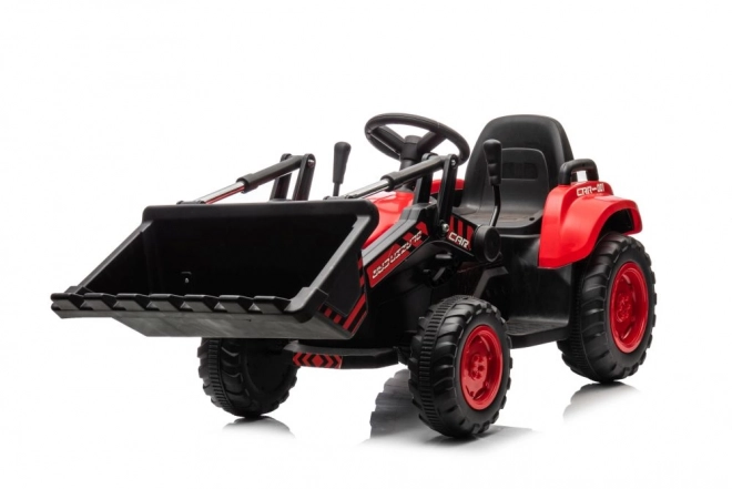 Tractor roșu pentru copii cu acumulator reîncărcabil și cupă