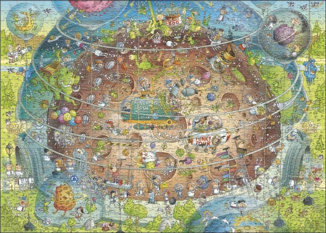 Puzzle Heye Zoo Nebun: Pavilonul Cosmic 1000 piese