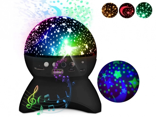 Proiector LED de noapte cu difuzor Bluetooth