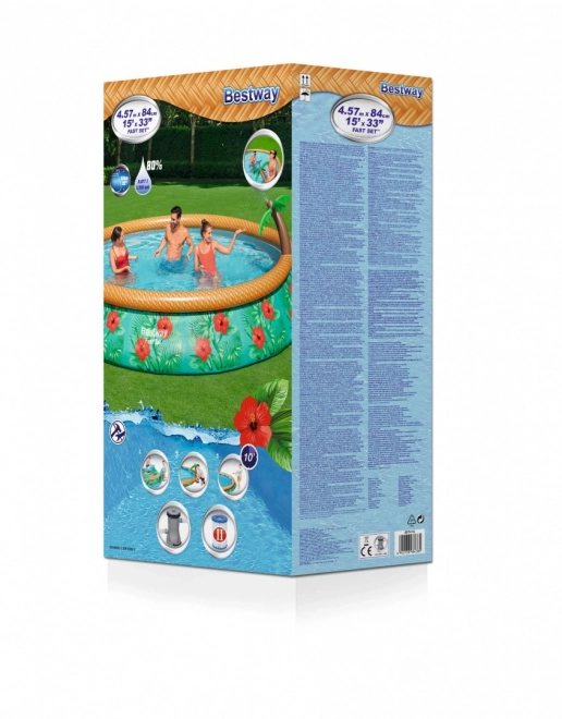 Piscină gonflabilă cu stropitor tropical Bestway 457 x 84 cm