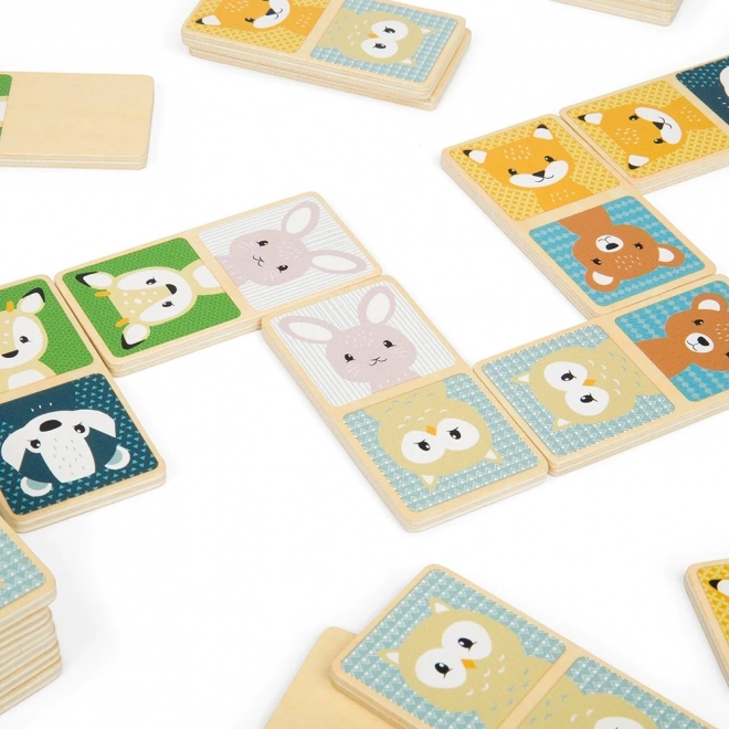 Domino cu animale din pădure Bigjigs Toys