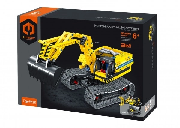 Set de construcție 2 în 1 Excavator/Robot