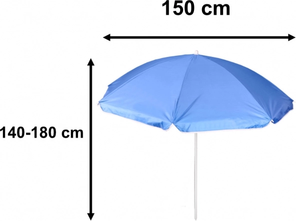 Umbrelă pliabilă ajustabilă cu protecție UV 150 cm albastră