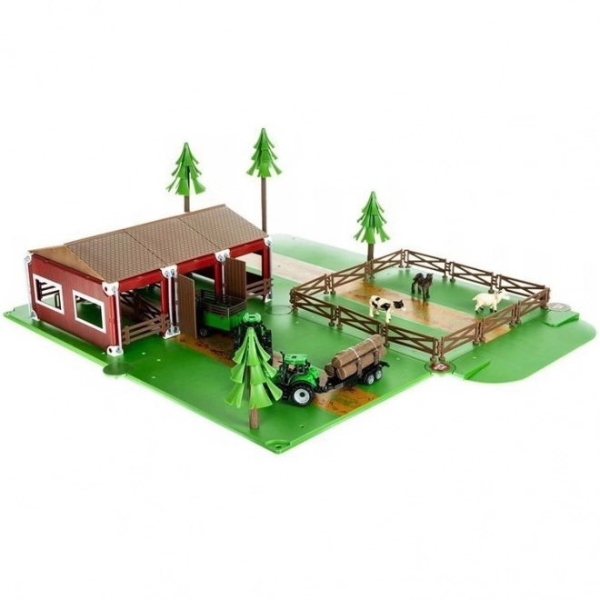 Set ferma cu animale și 2 tractoare 102 piese