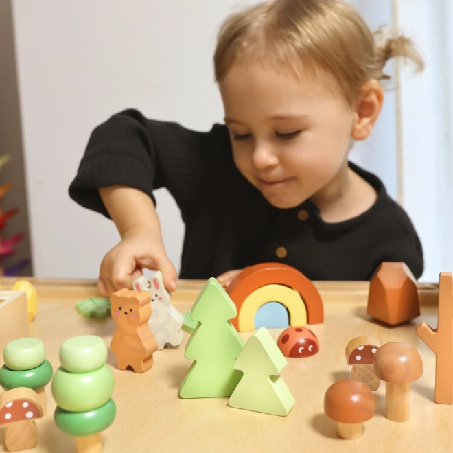 Set pădure din lemn copii Tooky Toy