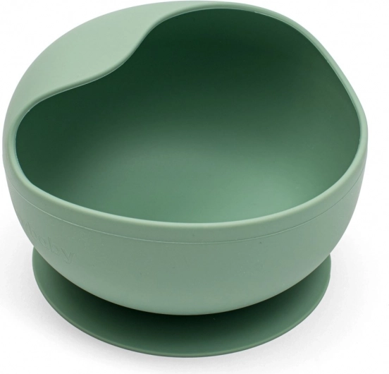 Castron din silicon cu ventuză verde New Baby
