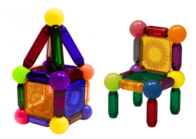 Set de blocuri magnetice iluminat 32 piese