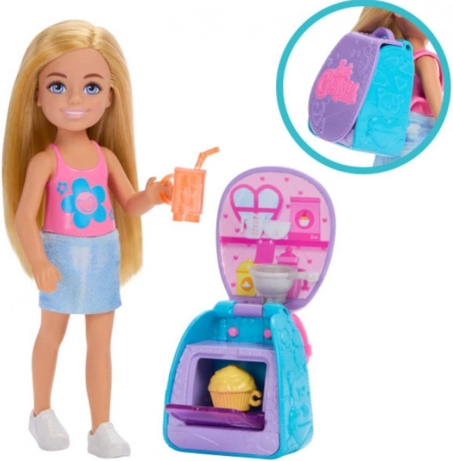 Păpușa Barbie Chelsea cu rucsac și pisicuță