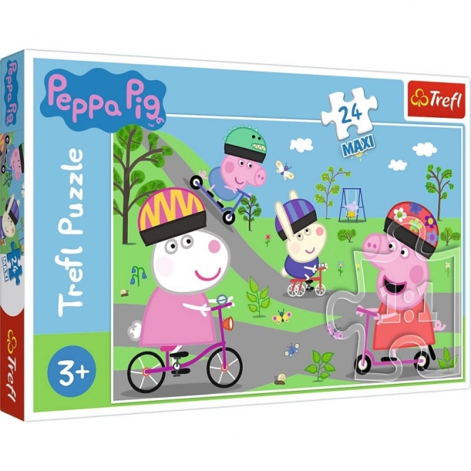 Puzzle Prasátko Peppa: Zi activă MAXI