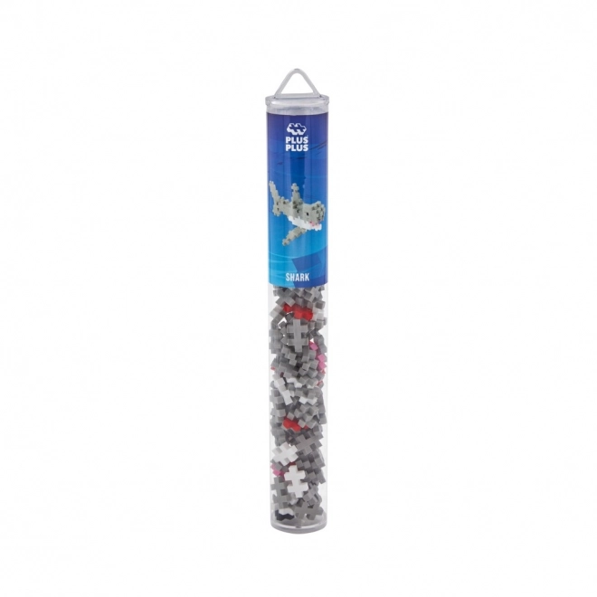 Set constructii creativ Plus-Plus Rechin - 100 de piese, tub