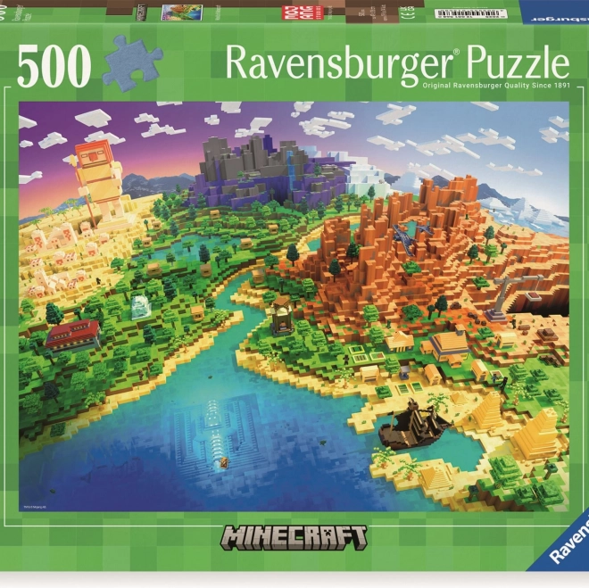 Puzzle Minecraft 500 piese de la Ravensburger