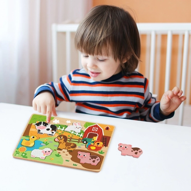 Puzzle inserabil Fermă pentru copii de la 2Kids Toys