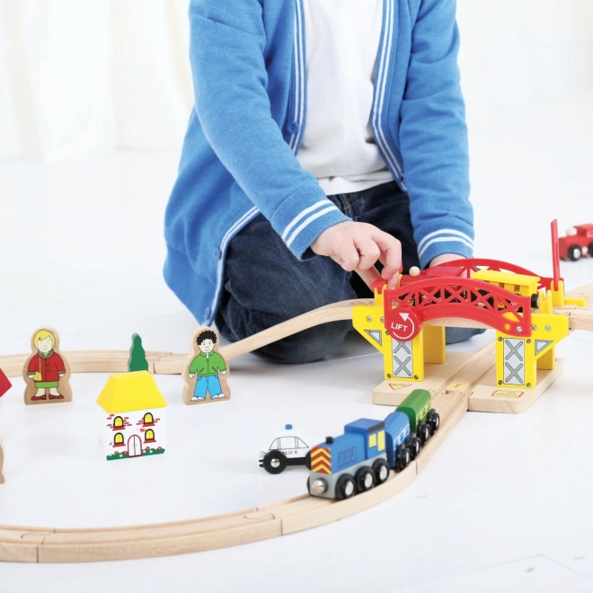 Podul ridicător pentru trenuri Bigjigs Rail