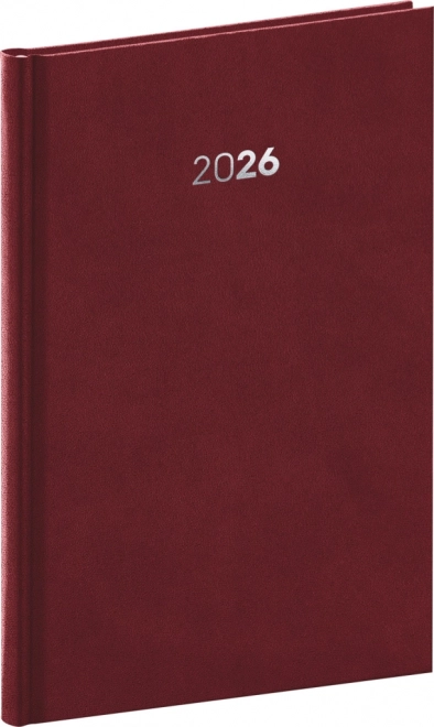 Agenda săptămânală Balakon 2026 bordo 15x21 cm