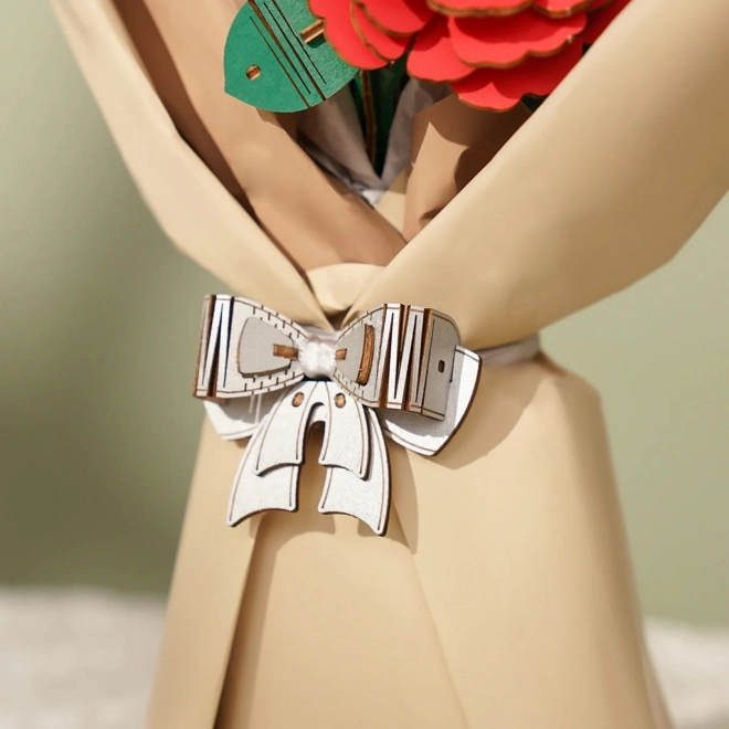 Puzzle din lemn 3D buchet de flori Rowood