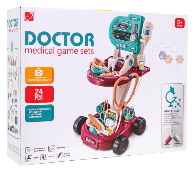 Set medical mobil pentru copii cu panou EKG