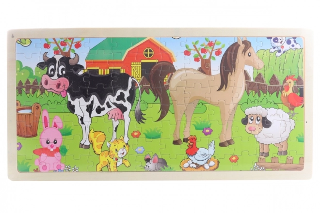 Puzzle de lemn cu animăluțe