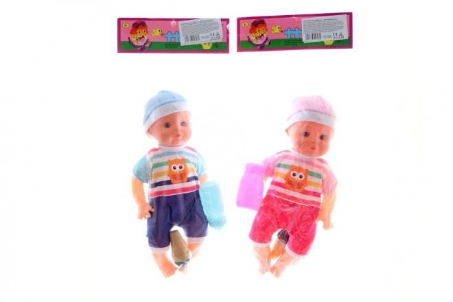 Bebeluș jucărie care face pipi cu accesorii
