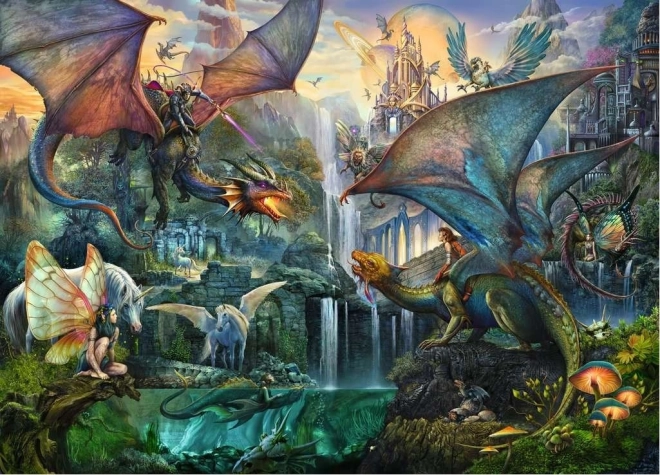 Puzzle pădurea dragonului Ravensburger 9000 piese