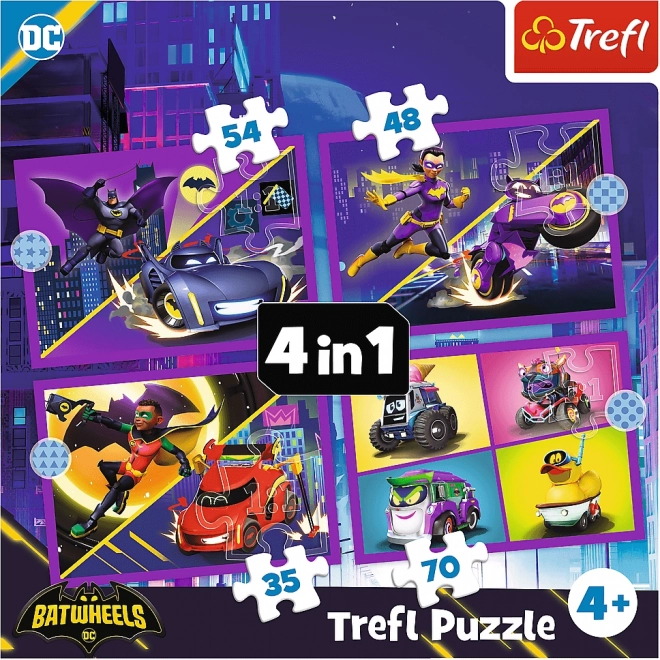 Puzzle Batwheels TREFL: Cunoașteți 4 în 1