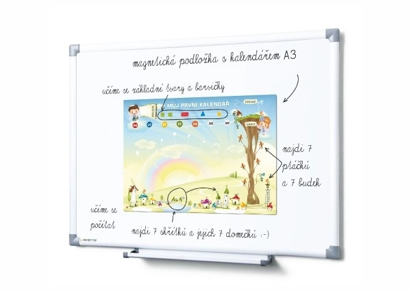 Calendar magnetic pentru grădiniță cu 114 magneți