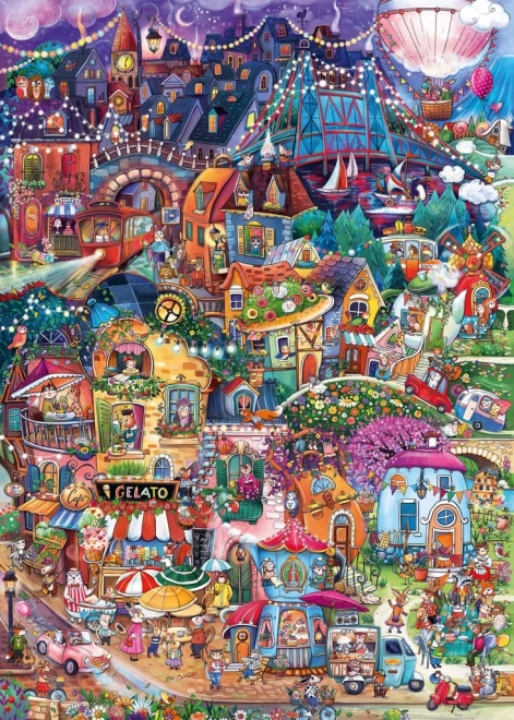 Puzzle Orașul Fericit 1000 de piese