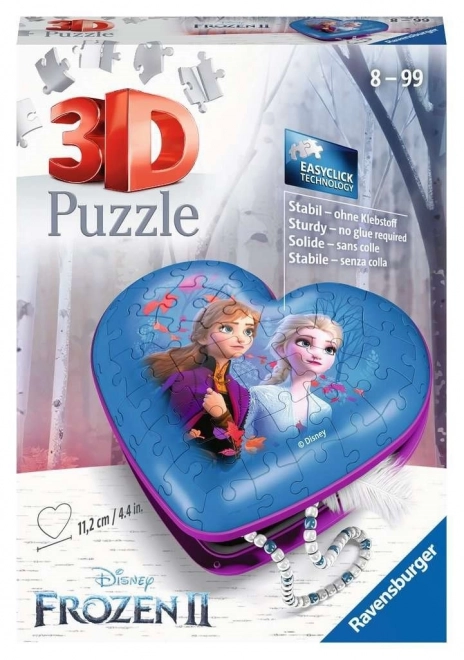 Puzzle 3D in forma de inima Frozen II Ravensburger