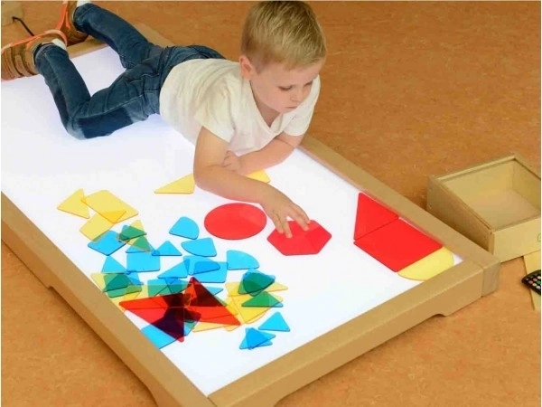 Panou LED luminos pătrat Masterkidz colorat + set de accesorii