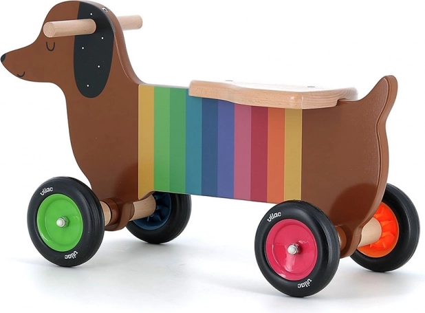 Vilac vehicul de lemn multicolor Căţel