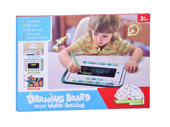 Set educativ 3 în 1 tablică LCD pentru învățarea englezei