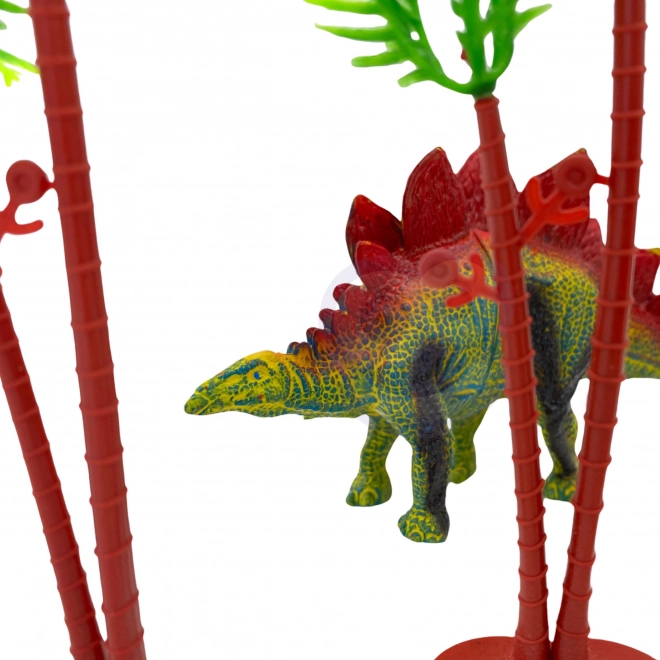 Set figurine dinozauri cu covoraș și cufăr